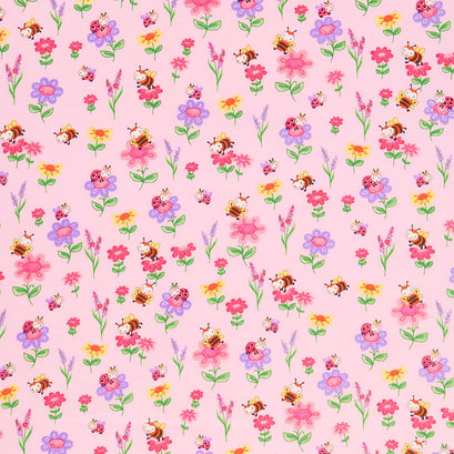 Comfy Flannel® - Bees Buzzing Pink Yardage