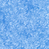 Porcelain Blue Batiks - Small Leaf Blue Powder Blue Yardage Primary Image