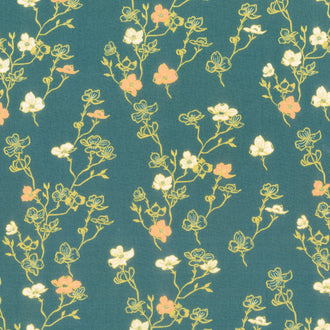 In the Garden - Dogwood Mossy Yardage