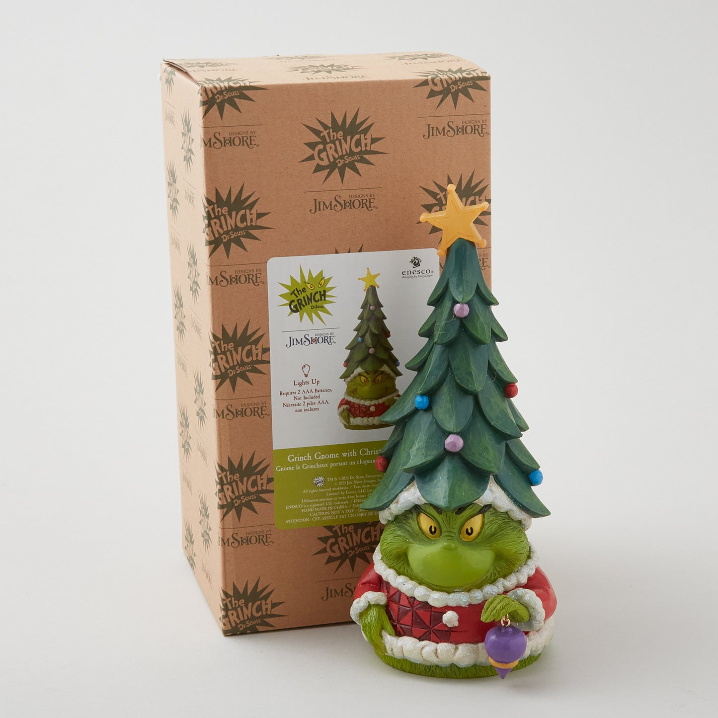 Jim Shore Dr. Suess Grinch Gnome with Tree Hat Figurine Alternative View #1