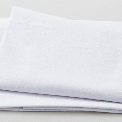 Morning Mist - Dotted Floral White on White 2 Yard Cut