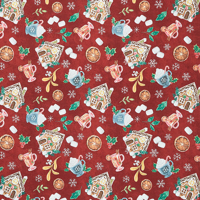 Mistletoe Magic - Christmas Treats and Sweets Red Yardage