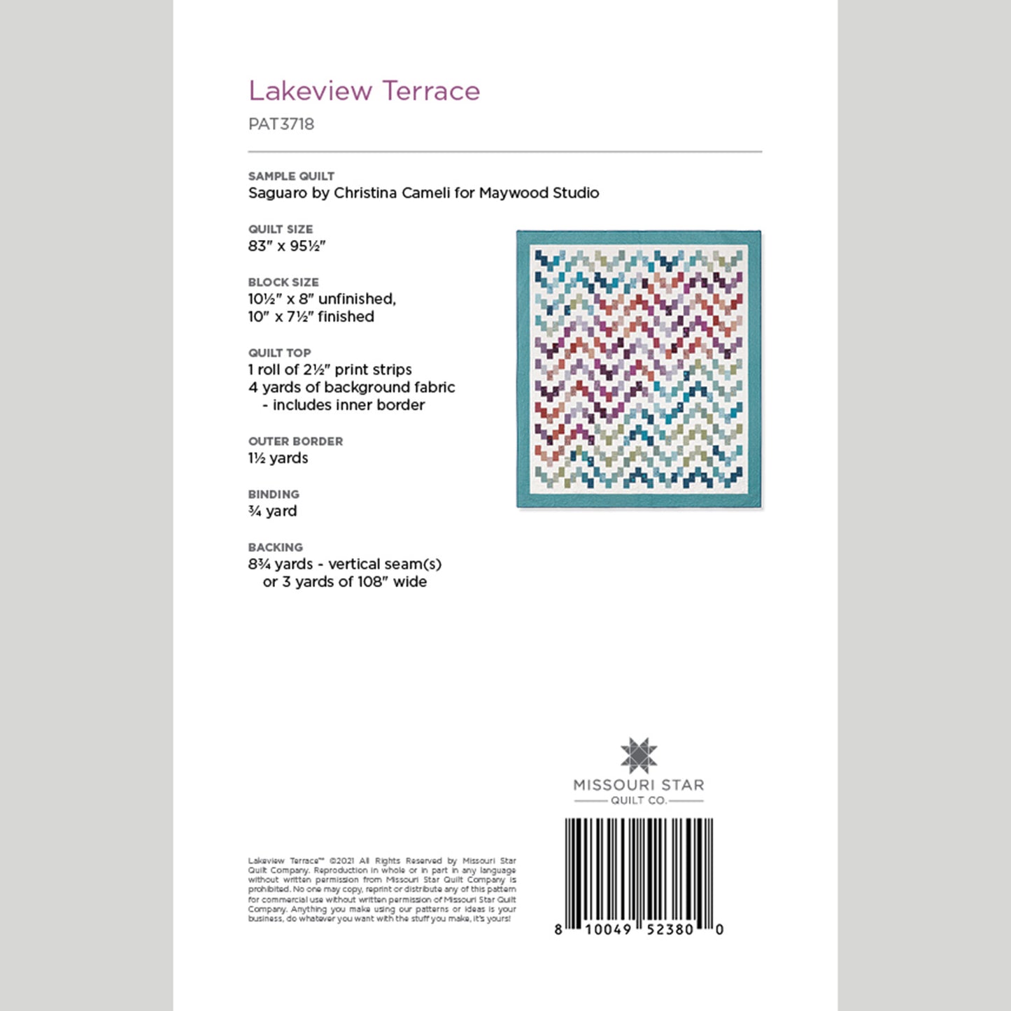 Digital Download - Lakeview Terrace Quilt Pattern by Missouri Star Alternative View #1