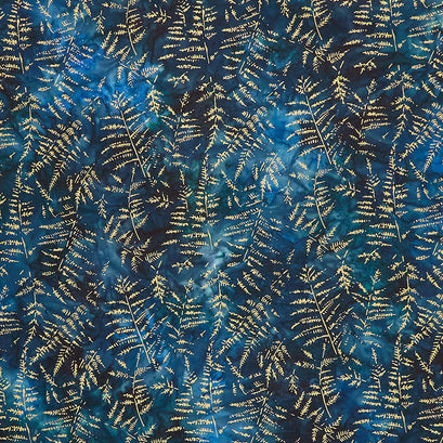 Tonga Batiks - Mystique Ferns Wizardry Metallic Yardage