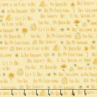 Bee My Sunshine - Words Yellow Yardage