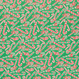 Reindeer Games - Candy Cane Dance Evergreen Yardage