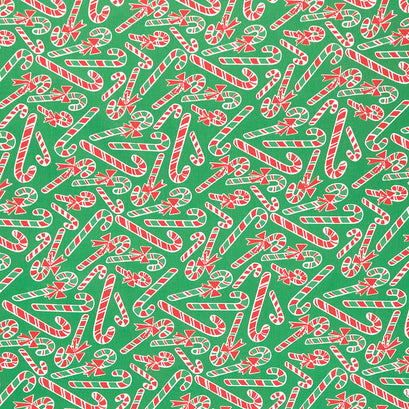 Reindeer Games - Candy Cane Dance Evergreen Yardage