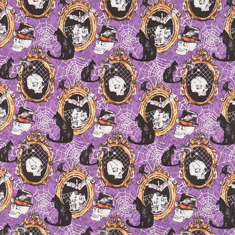 Mystery Manor - Antique Frames Purple Moon Yardage