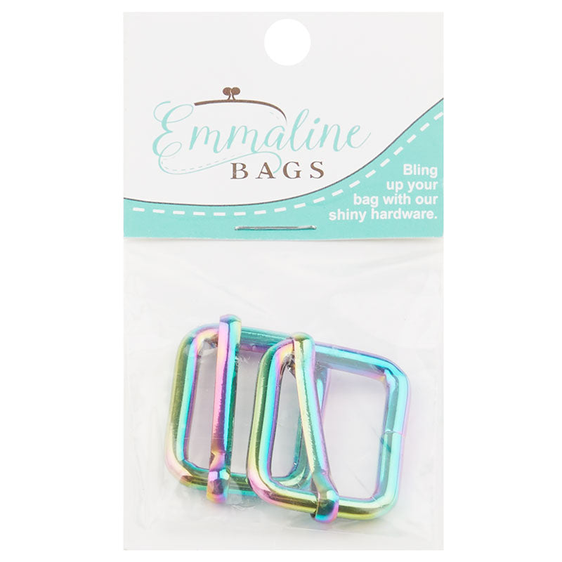 Emmaline 1" Wire Formed Strap Sliders - Set of Two Rainbow Alternative View #1