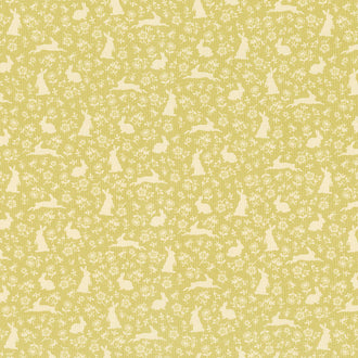 Welcome Spring - Bunnies Green Yardage
