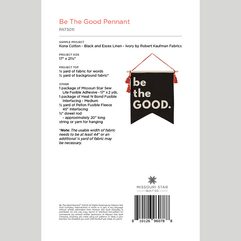 Digital Download - Be The Good Pennant Pattern by Missouri Star Alternative View #1