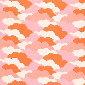 Reverie - Clouds Orange Metallic Yardage