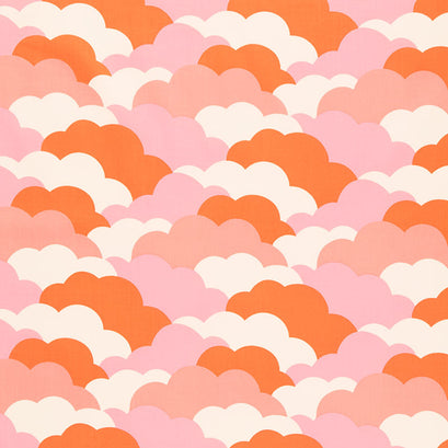 Reverie - Clouds Orange Metallic Yardage