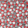 Holiday Flourish Scarlet - Ornaments Scarlet Metallic Yardage Primary Image