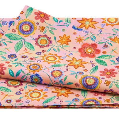 Loca Linda 2 - Medium Floral Coral 2 Yard Cut