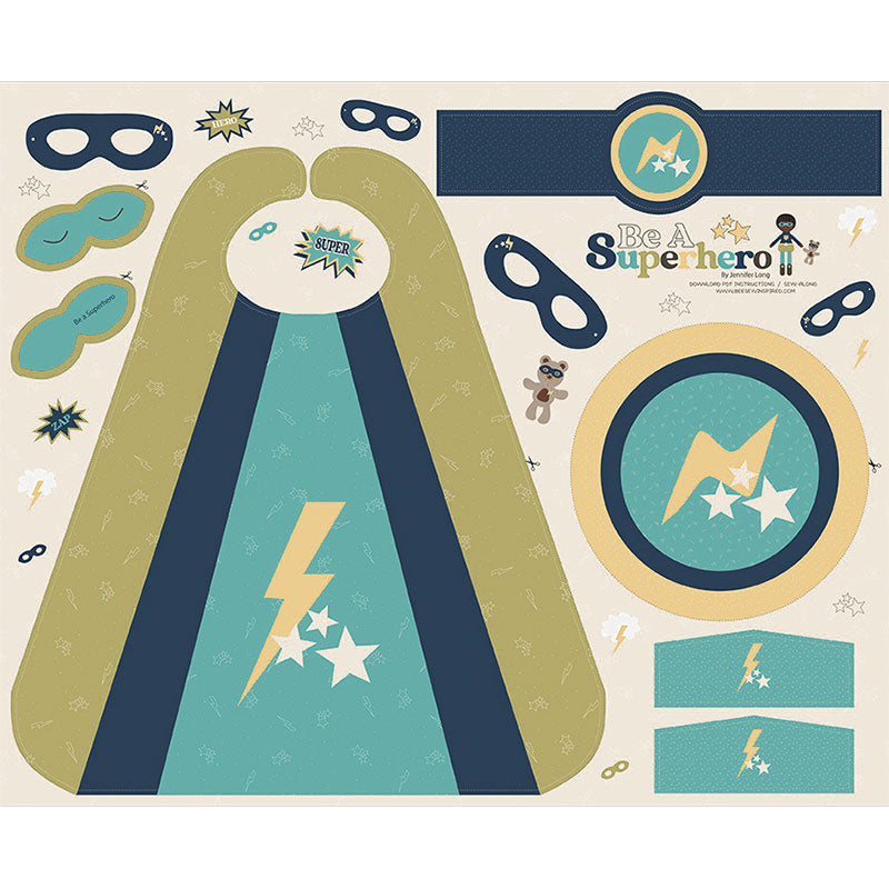 Be a Superhero - Superhero Cape Blue Panel Primary Image