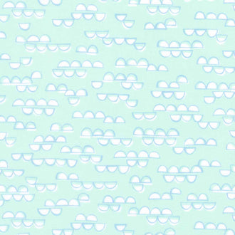 Cozy Cotton Flannels - Over the Moon Full Collection Half Circles Breeze Yardage