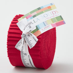 Bella Solids Christmas Red Junior Jelly Roll Primary Image