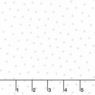 Little Lambies - Polka Dots White Grey Yardage Primary Image