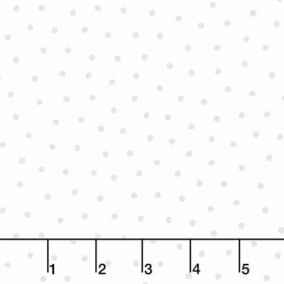 Little Lambies - Polka Dots White Grey Yardage