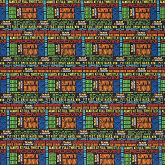 Nascar - Drive Fast Black Yardage