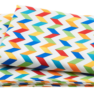 Multi Chevron White 2 yard cut