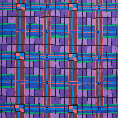 Kaffe Fassett Collective - February 2024 Dark Colorway Checkmate Blue Yardage