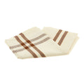 Cream Towel With Brown Stripes Primary Image