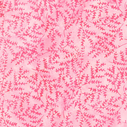 Honey Bee Batiks - Sprig Pink Raspberry Yardage