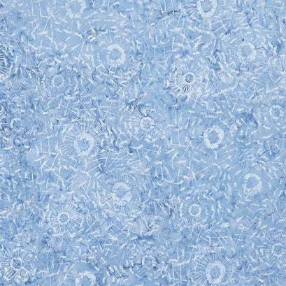 Tonga Batiks - Lakeside Dandelion Breath Blue Yardage