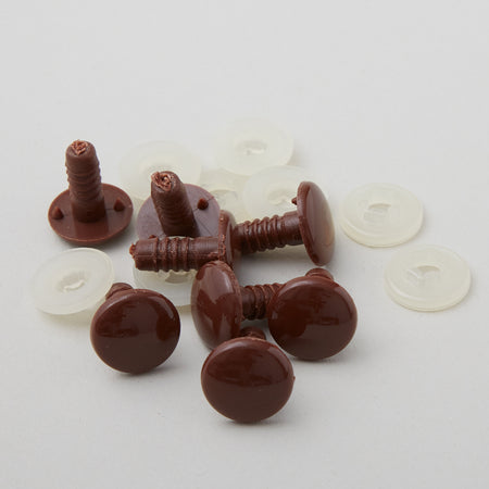 Plastic Safety Eyes - 24mm Brown - 4 Pairs