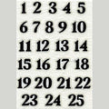 Missouri Star Embroidered Applique: Christmas Countdown Calendar Numbers