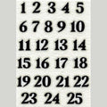 Missouri Star Embroidered Applique: Christmas Countdown Calendar Numbers Alternative View #1