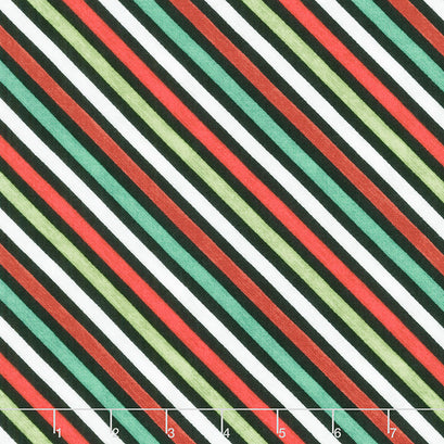 Mistletoe Magic - Biased Stripe Multi Yardage