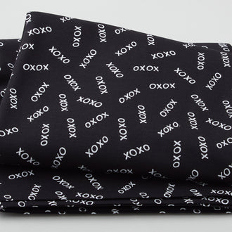 Happy Hearts - Xs & Os Toss Black 3 Yard Cut