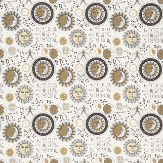The Sun, the Moon, and the Stars! - Astrology Cream Yardage
