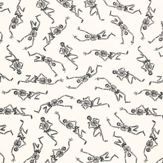 Monthly Placemat Coordinate - Skeletons Cream Yardage