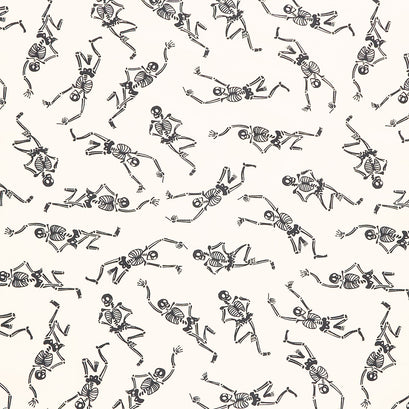 Monthly Placemat Coordinate - Skeletons Cream Yardage