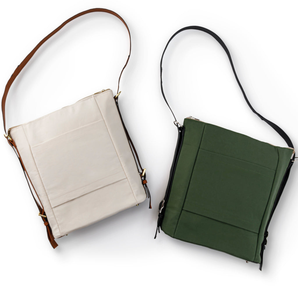 Misty Backpack Shoulder Bag Kit - Bone Faux Waxed Canvas Primary Image
