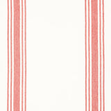 Enamoured Toweling - Border Stripe White Red 18" Wide Yardage Primary Image