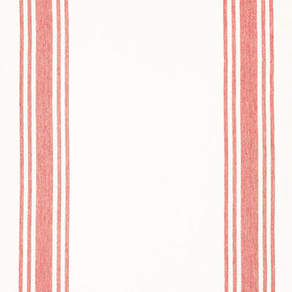 Enamoured Toweling - Border Stripe White Red 18" Wide Toweling Yardage