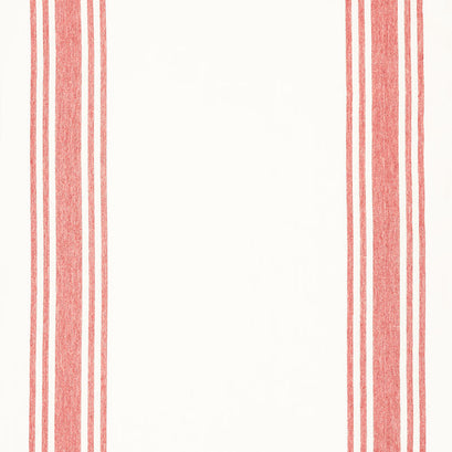 Enamoured Toweling - Border Stripe White Red 18" Wide Toweling Yardage