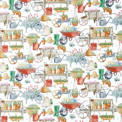 Plant with Love - Garden Feature White Multi Yardage