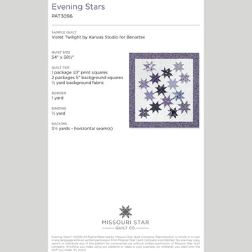 Digital Download - Evening Stars Quilt Pattern by Missouri Star Alternative View #1