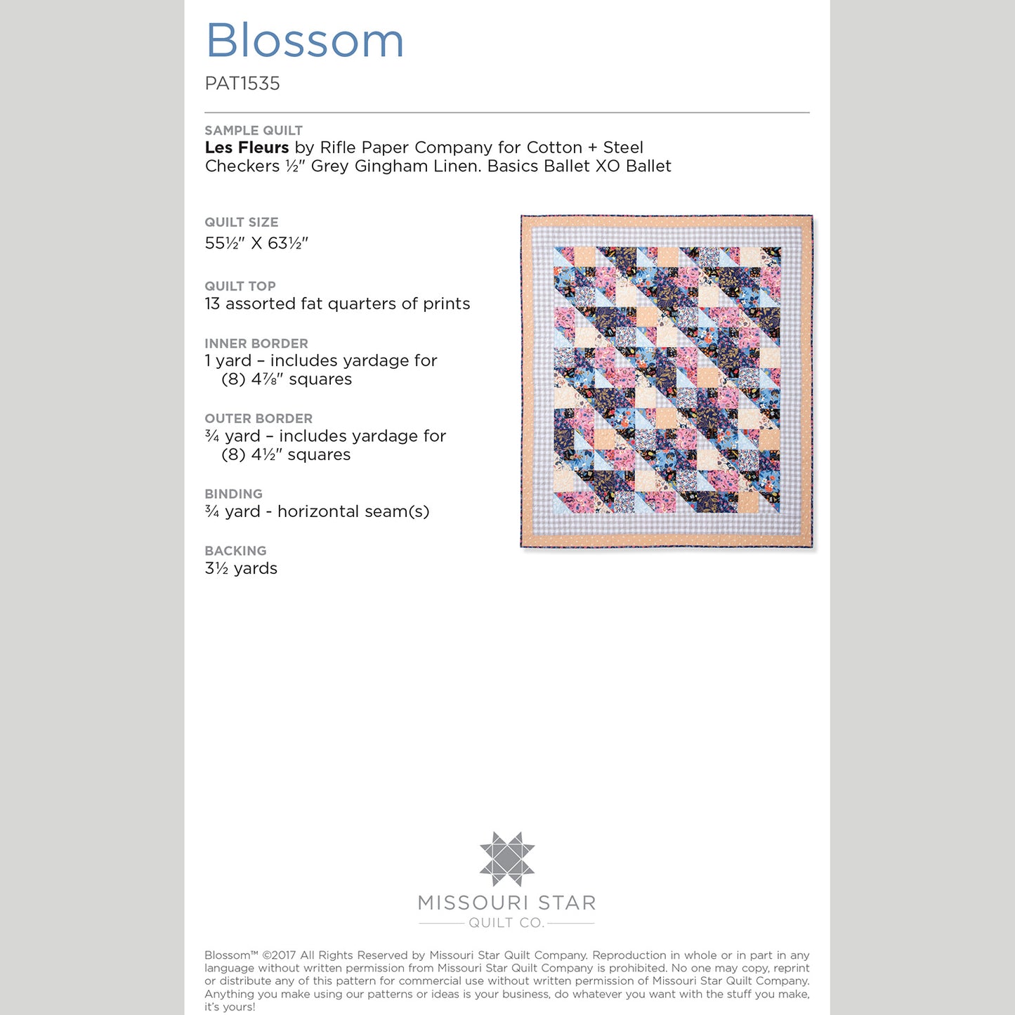 Digital Download - Blossom Quilt Pattern by Missouri Star Alternative View #1