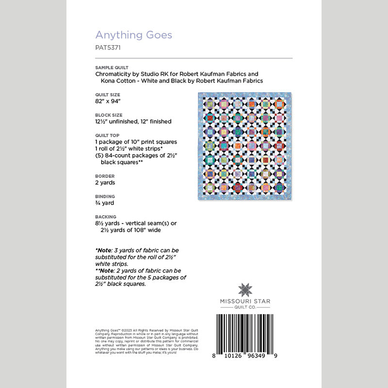 Anything Goes Quilt Pattern by Missouri Star Alternative View #1