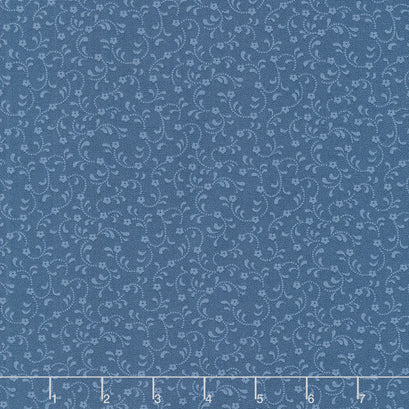 Floret - Tonal Floral Navy Yardage