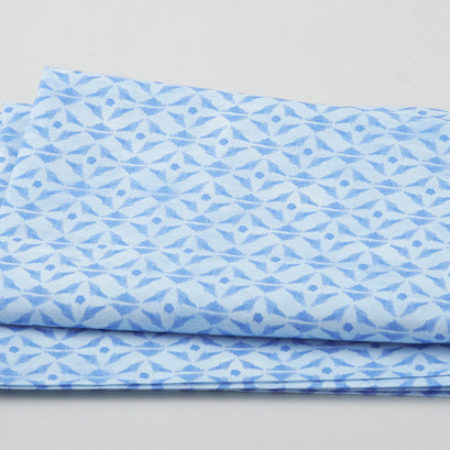 Blue Muse - Painterly Tile Breeze 2 Yard Cut