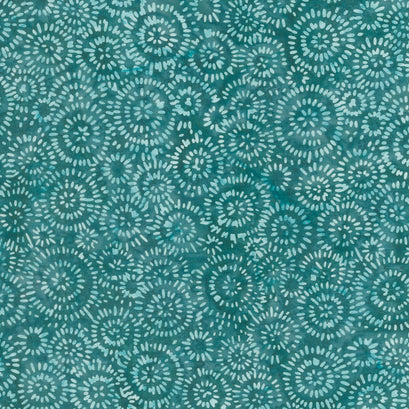 Artisan Batiks - Splash Sunbursts Teal Yardage