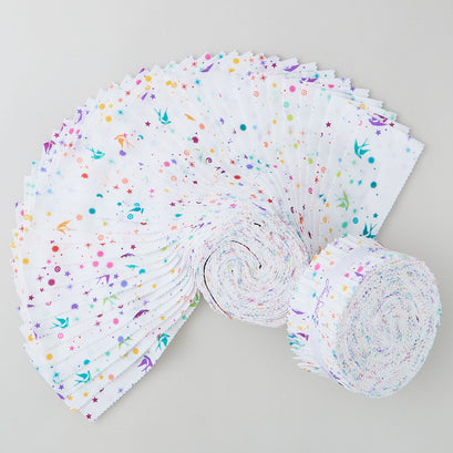 Tula Pink's True Colors - Fairy Dust White 2 1/2" Strips
